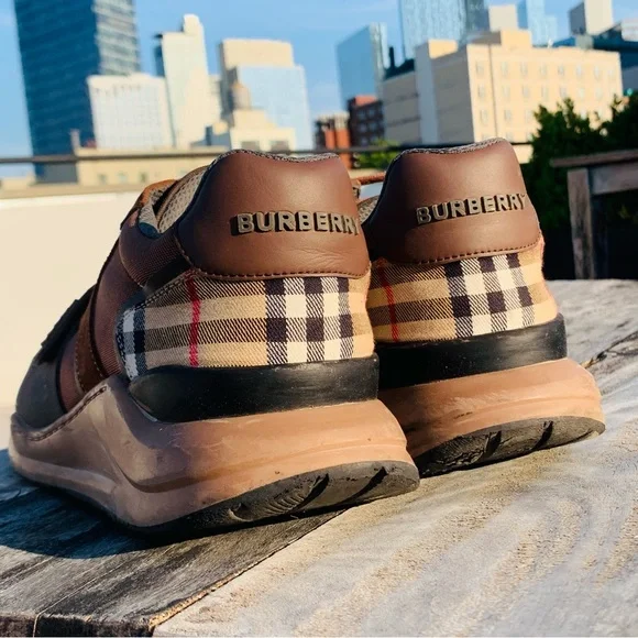 Burberry Ramsey Brown Sneakers - Picture 1 of 16